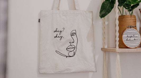 white  print on demand tote bag