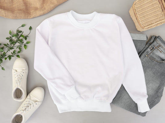custom made white sweatshirt