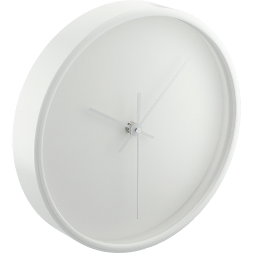 Wooden Frame 10” Diameter Wall Clock - White