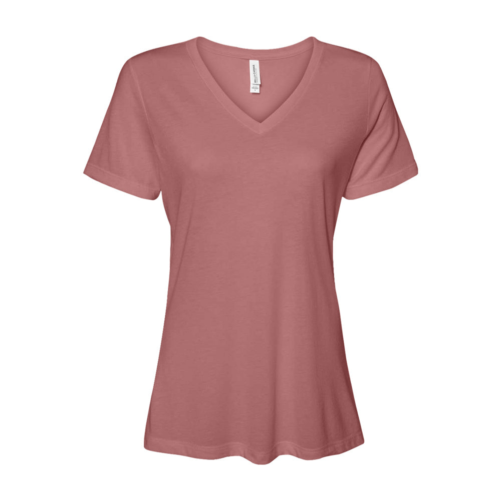 Bella + Canvas Woman’s Relaxed Jersey Short Sleeve V-Neck T-Shirt