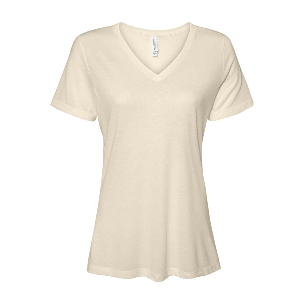 Bella + Canvas Woman’s Relaxed Jersey Short Sleeve V-Neck T-Shirt