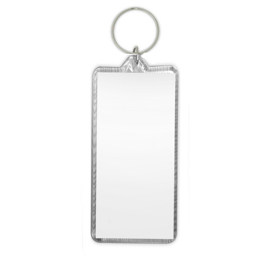 Keyring rectangle 75x32mm