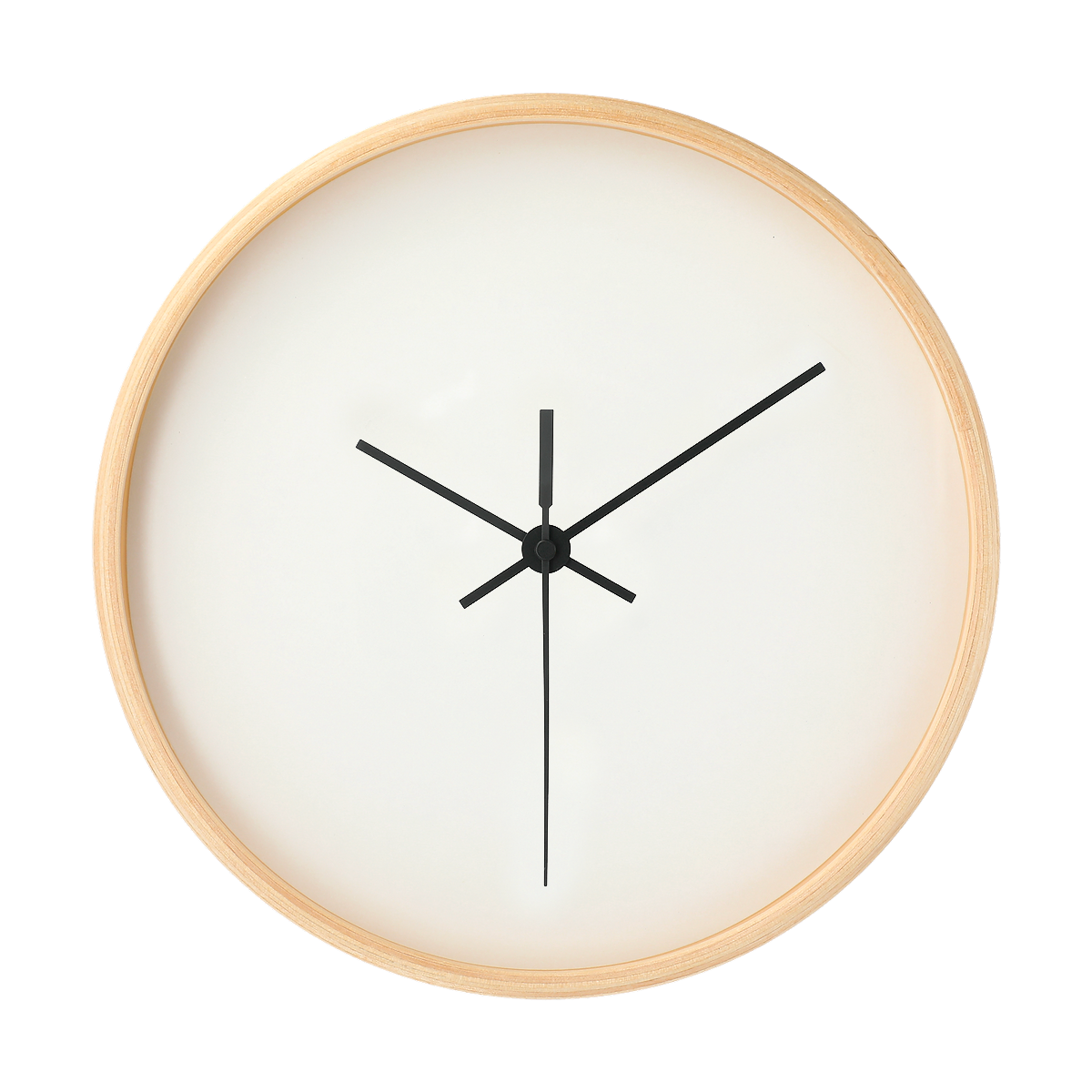 Wooden Frame 10” Diameter Wall Clock - Natural