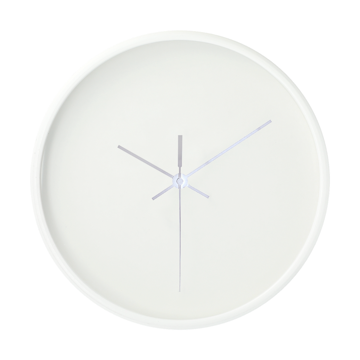 Wooden Frame 10” Diameter Wall Clock - White
