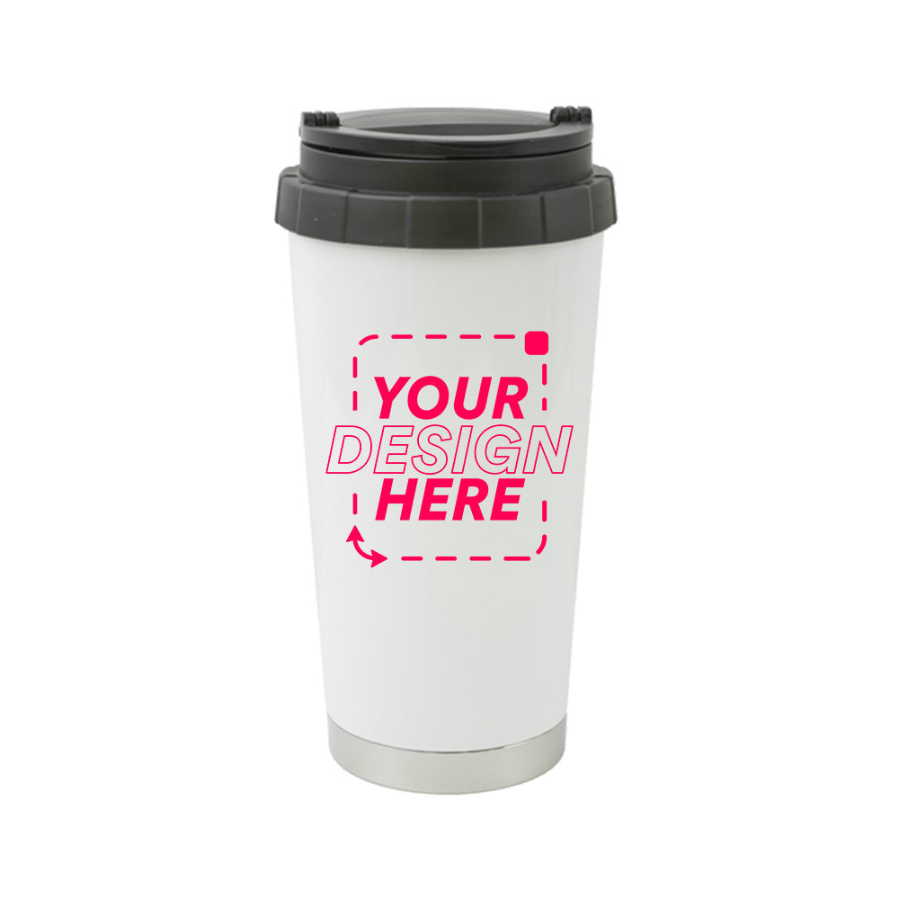16oz White Travel Tumbler
