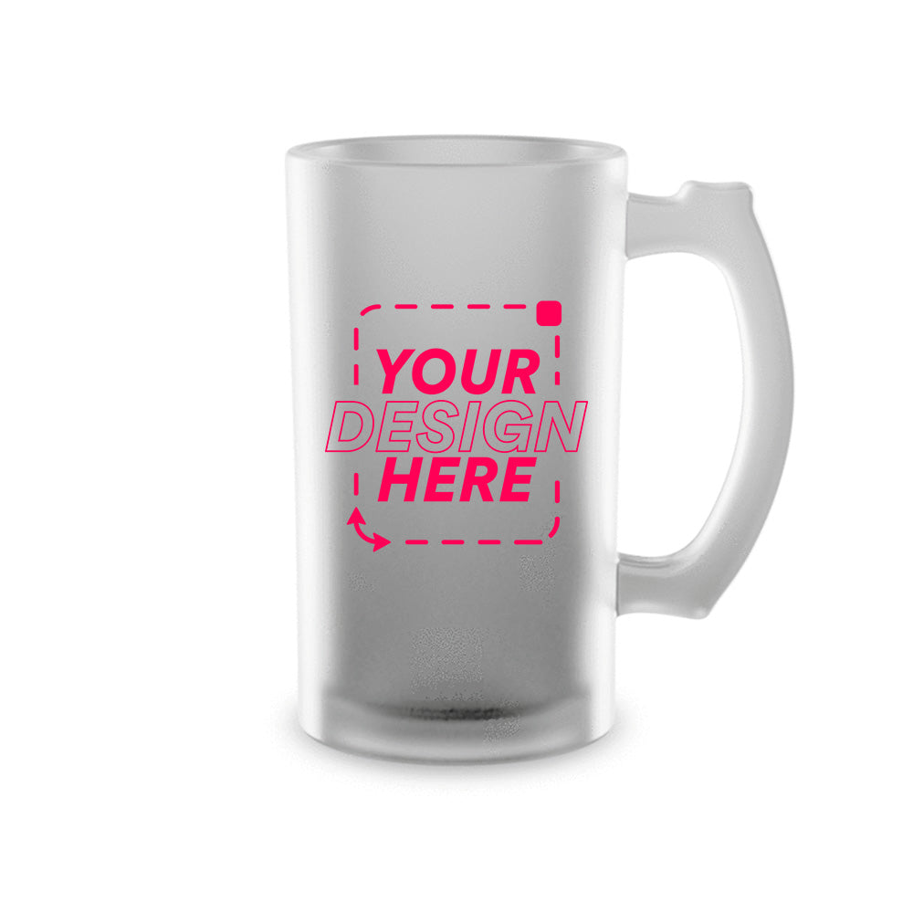 16oz Frosted Glass Stein