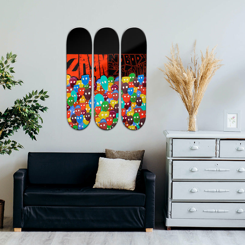 Skateboard deck set of 3