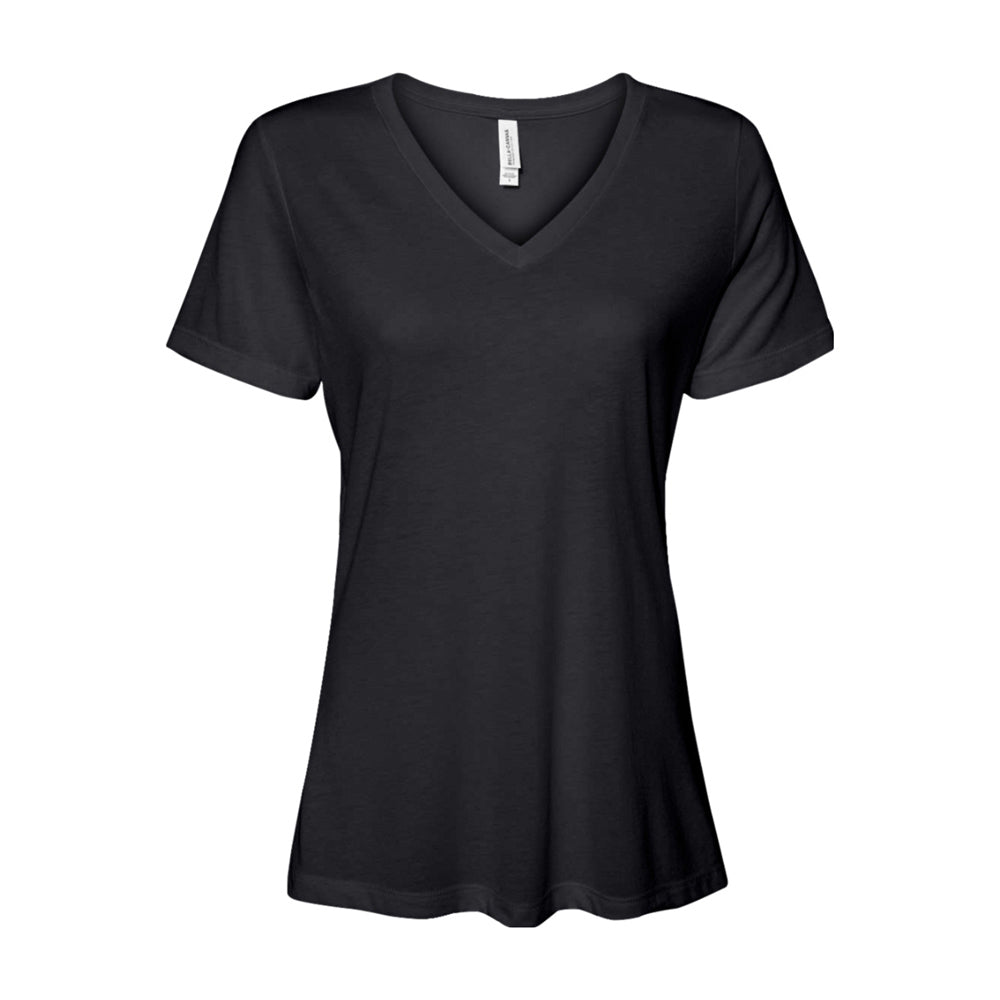 Bella + Canvas Woman’s Relaxed Jersey Short Sleeve V-Neck T-Shirt