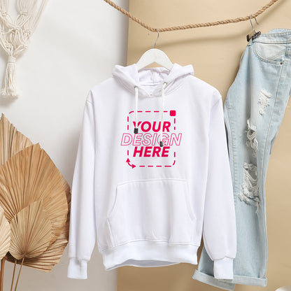Custom white Gildan hoodie