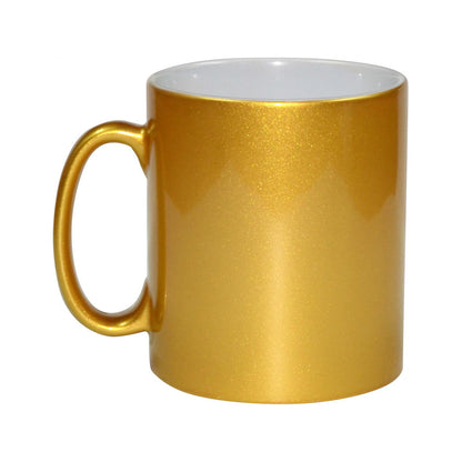 Metallic Gold Ceramic Sublimation Mug 11oz
